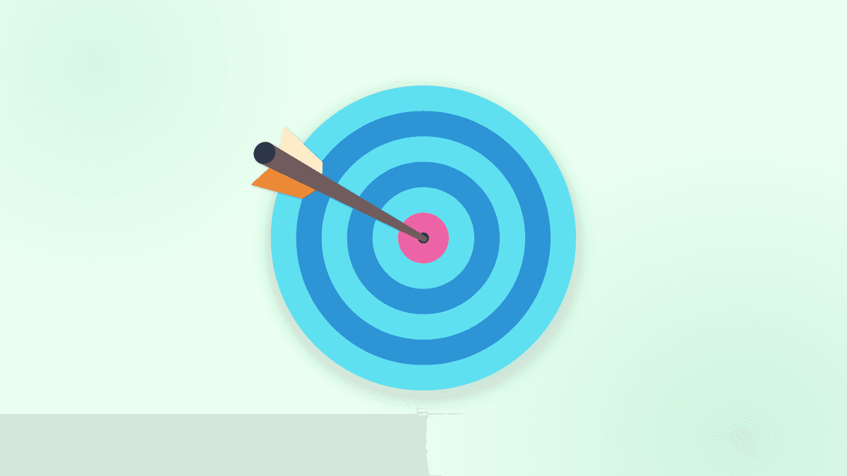 A target with an arrow through it’s center